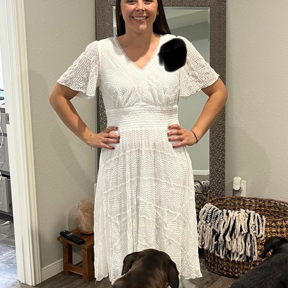 Rabbit Rabbit Rabbit Dresses & Skirts - Rabbit Rabbit Rabbit Designs, size 10, white crochet dress. Very good condition.